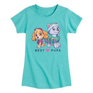 Girls' - Paw Patrol - Besties Pups Fitted Short Sleeve Graphic T-Shirt - 1 of 4