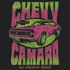 Women's General Motors Retro Pink and Green Chevy Camaro Racerback Tank Top - image 2 of 4