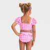 Toddler Girls' Barbie Tankini Set - Pink - 2 of 3