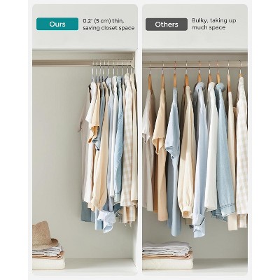 Light and Dark Gray Plastic Non-Slip Coat Hangers, 50 Pack
