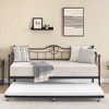 Whizmax Twin Daybed with Trundle Bed,Metal Twin Day Bed Twin Size with Steel Slat Support, Sofa Bed for Living Room and Guest Room - 2 of 4
