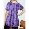 Women Plus Size V-Neck Tunic Tops Loose T Shirt with Pocket - 4 of 4
