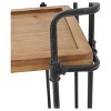 Eden Firwood and Iron Bar Cart - Antique Finish - Christopher Knight Home: Weather-Resistant, 2 Shelves - 2 of 4