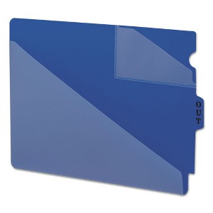 Smead End Tab Poly Out Guides, Two-Pocket Style, 1/3-Cut End Tab, Out, 8.5 x 11, Blue, 50/Box - 1 of 2