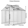 Walk-in Greenhouse Doors and Roof Windows Vent, Large Sun House for Garden Backyard Plant Garden Hot House - 2 of 4
