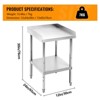 Stainless Steel  Commercial Work Table, Adjustable Height Legs, 2" Edge Baffle for Restaurant Kitchen Hotel Home - 2 of 4