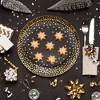 Blue Panda 48-Pack Black and Gold Party Plates, 7 Inch Paper Plates for Birthday Cake and Desserts - 2 of 4