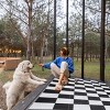 Playa Rug California Plastic Floor Mat Rectangle Woven Indoor Outdoor Folded Area Rug Checkered Black & White - 4 of 4
