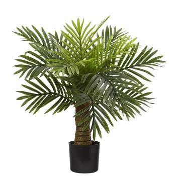 Nearly Natural 63-in Areca Artificial Palm Tree In White Planter With ...