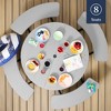 Best Choice Products 8-Person Circular Outdoor Picnic Table w/ 4 Benches, Umbrella Hole, 2000lb Capacity - 3 of 4