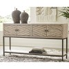 Roanley Sofa/Console Table Distressed Brown - Signature Design by Ashley: 4-Door Couch Table with Storage - 2 of 4