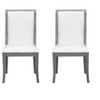 Set of 2 Dining Chair Upholstered Dinner Chair Armless Chairs with Padded Seat, Solid Hardwood Frame - Modernluxe - 3 of 4
