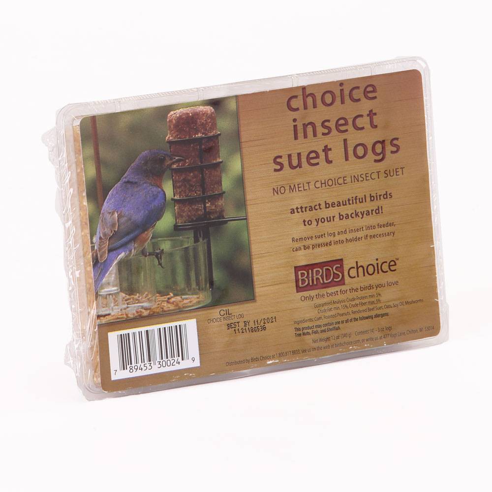 Photos - Bird Food Birds Choice CIL12 Choice Insect Suet Logs Case of 12
