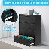 4-Drawer Mobile File Cabinet with Lock and 2 Keys, Under-Desk Metal Lateral Filing Cabinet with Adjustable Shelf for Legal, Letter & A4 Files - 4 of 4