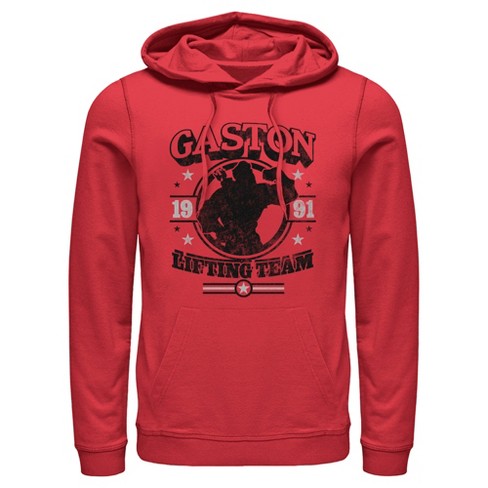 Men's Beauty and the Beast Gaston Lifting Team Pull Over Hoodie - image 1 of 4