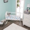 Everyday Kids 2 Pack Baby Cradle Sheets – 100% Cotton Jersey Knit, Breathable & Soft – Fits Most Cradles – Blue Clouds & Blue Star Designs - 4 of 4
