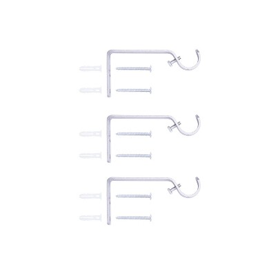 Satin Nickel Adjustable Curtain Rod with Ball Finials