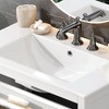 NicBex 30" Freestanding Vanity with Textured Glass Door, Compact Bathroom Vanity with Ceramic Sink, Equipped with Adjustable Shelf and Tip-Out Tray - 4 of 4