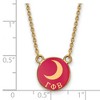 Black Bow Jewelry 14k Yellow Gold Plated Sterling Silver Gamma Phi Beta Greek Life Necklace 18 Inch - 2 of 4