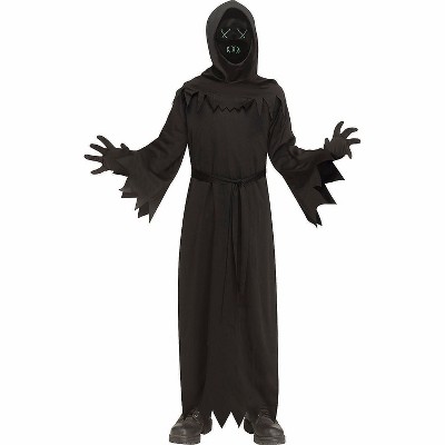 Fun World Boys' Electroluminescent Mask Phantom Robe Costume - Size 12-14 - Black