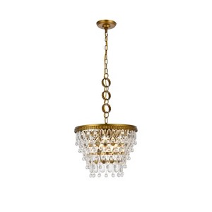 Elegant Lighting Nordic 4 lights brass pendant - 1 of 4