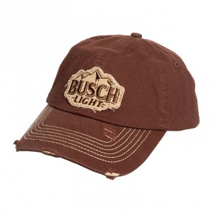 Adult Busch Light Logo Distressed Brown Colorway Adjustable Hat - 1 of 4