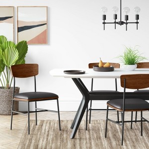 2pk Telstar Mid-Century Modern Mixed Material Dining Chair - Threshold™ - 1 of 4