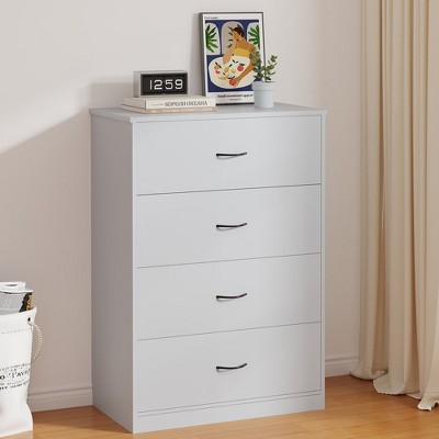 Sugift Modern 4 Drawer Dresser, Storage Cabinet Dresser Organizer Unit ...