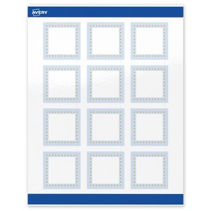 Avery 2" x 2" Labels, Gold Dots with Blue Border, 120 ct - 1 of 4