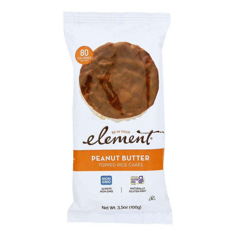 Element Peanut Butter Topped Rice Cakes - Case of 6/3.5 oz, 2 of 7