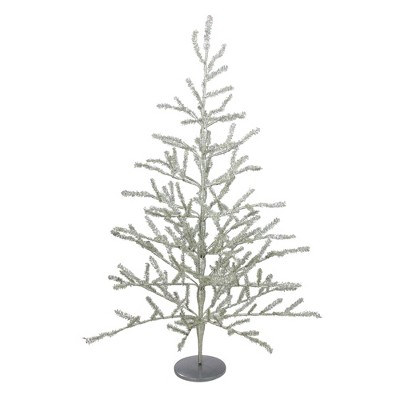 Northlight 3' Unlit Artificial Christmas Twig Tree Full Champagne Tinsel