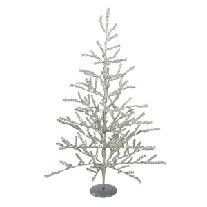 Northlight 3' Unlit Artificial Christmas Twig Tree Full Champagne Tinsel - 1 of 4