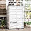 Acekool 65 Cu Ft Resin Outdoor Storage Shed with Single & Double-Wall Options, Waterproof Flip Cover & Padlock Latch - 4 of 4