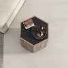 Coffee Table Hexagon,Farmhouse Style Side Table,Sofa Arm Table With 2 Drawers-Maison Boucle - 3 of 4