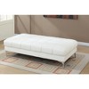 Poundex,Poundex Tufted Faux Leather Cocktail Ottoman - 2 of 3