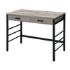 Anybear Light Weathered Oak and Black Writing Desk with 2 Drawers - 2 of 4