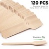 LotFancy 120 Mini Wooden Spoons, 3.75" Disposable Tasting Sampling Spoon with Concave Tip - 4 of 4