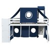 PAGED Twin Size Loft Bed with Storage Stairs, Wooden Bed Frame with Tower, Tent and Guardrail, Modern Bunk Bed for Boy and Girl - 4 of 4