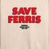 Women's - Ferris Bueller's Day Off - Save Ferris Lightweight French Terry Wide Neck Long Sleeve Shirt - 2 of 4