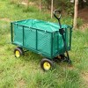 VYNXARIA Flower Cart Garden Flower Cart is easier to transport firewood (green+cloth bag) - 2 of 4