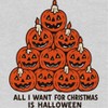 Rerun Island Women Pumpkin Pyramid All I Want For Christmas Short Sleeve Graphic Cotton T-Shirt - 2 of 4