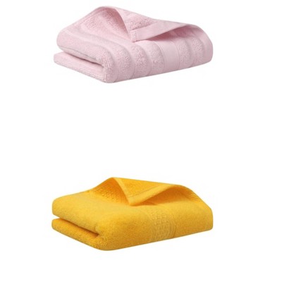REGALWOVEN Pure Cotton Absorbent Soft Hand Towel Set for Home Decor 13" x 30"/14" x 30" 2 Pcs