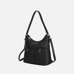 MKF Collection Harper Vegan Color Block Leather Women’s Shoulder Hobo Bag by Mia K - 1 of 4