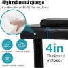 FDW Massage Table Stationary Massage Bed Spa Bed 75’’ Long 29.5” Wide Heavy Duty Stationary Massage Table Bed with Memory Foam Layer Salon Bed - 3 of 4