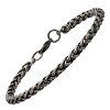 Steeltime Men's stainless steel oxidized wheat chain bracelet - 2 of 4