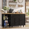 Aheaplus 55" Coffee Bar Cabinet with Adjustable Shelves and Drawers, Corner Buffet Cabinet with Wine Rack - 4 of 4