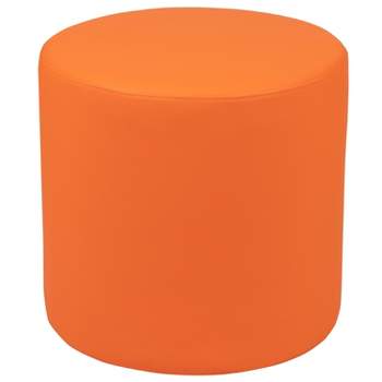 Emma and Oliver 18"H Soft Seating Flexible Circle for Classrooms and Common Spaces - Orange