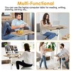 Syemin Folding Tables Overbed Bedside Table with Wheels, Adjustable Height Mobile Standing Desk, Rolling Bed Table, Brown, 23.6"*15.7"*23.6" - 4 of 4