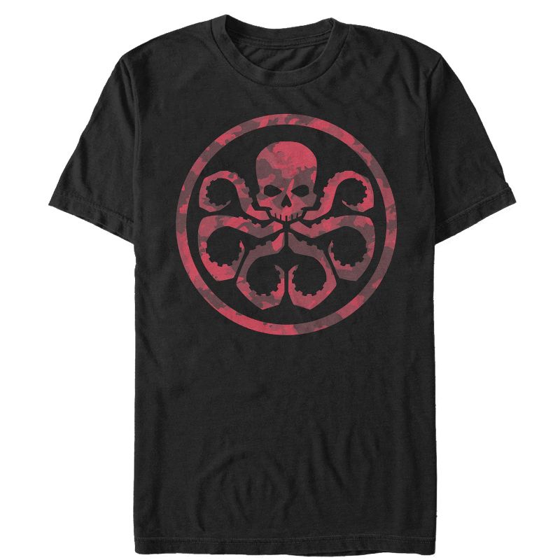 Men's Marvel Hail Hydra Camo Print T-Shirt, 1 of 5