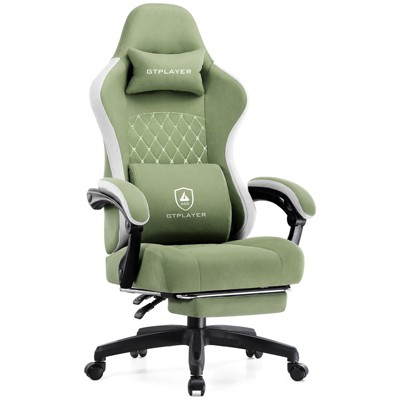 GTPLAYER Gaming Chair, Computer Office Chair with Pocket Spring Cushion, Linkage Armrests and Footrest